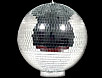 12 inch mirro ball can be hung or sit on the matching morror base 