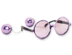 Disco ball sunglasses with dangling disco balls
