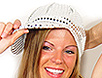 Silver sequin newsboy bling cap