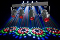 Portable LED light bar for your party with 4 par cans