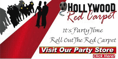 Shop for all your Hollywood theme party decorations: hats, red carpet, balloons, party favors