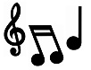 Music note cutouts