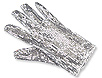 Silver right handed glove